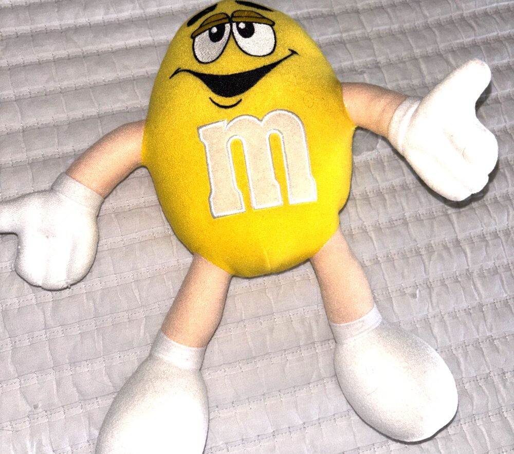 M&M’s 2007 Yellow M&M’s Poseable Plush 11” Tall